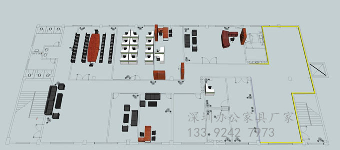 200平辦公室應(yīng)該如何裝修及辦公家具擺放圖